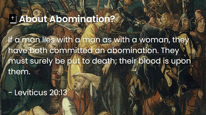 What Does The Bible Say About Abomination