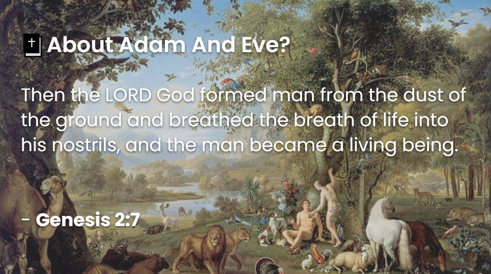 What Does The Bible Say About Adam And Eve