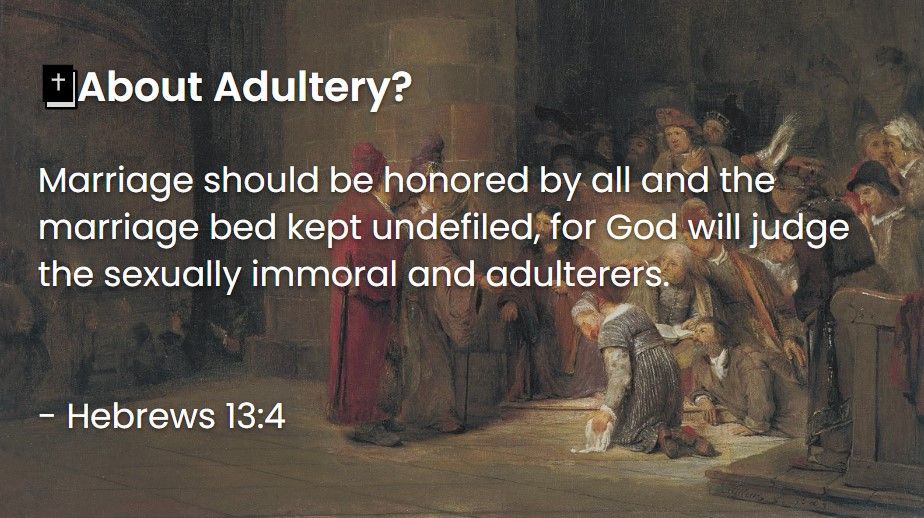 What Does The Bible Say About Adultery