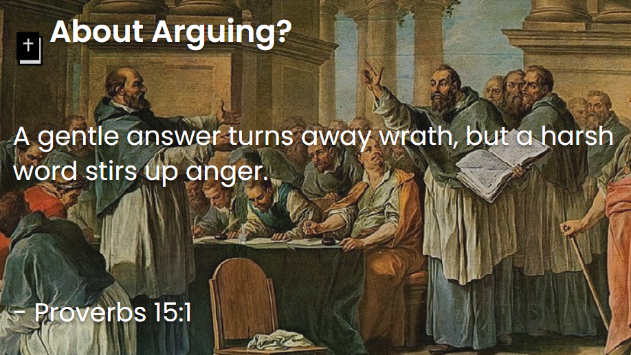 What Does The Bible Say About Arguing
