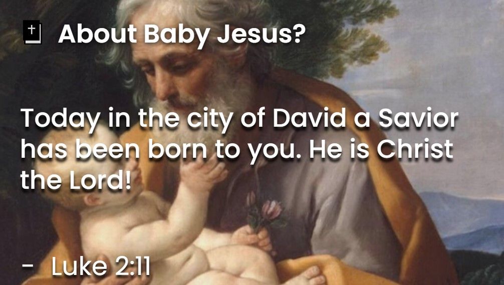 What Does The Bible Say About Baby Jesus