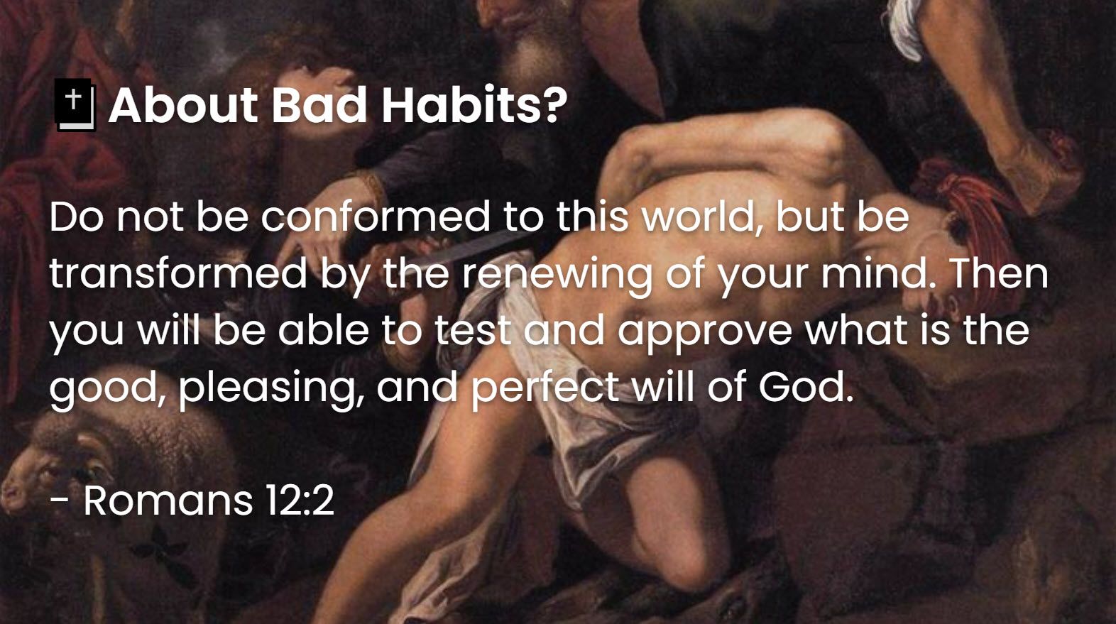What Does The Bible Say About Bad Habits
