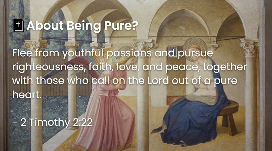 What Does The Bible Say About Being Pure