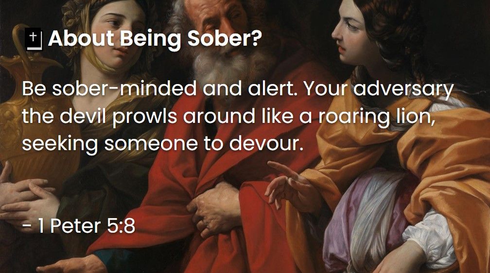 What Does The Bible Say About Being Sober