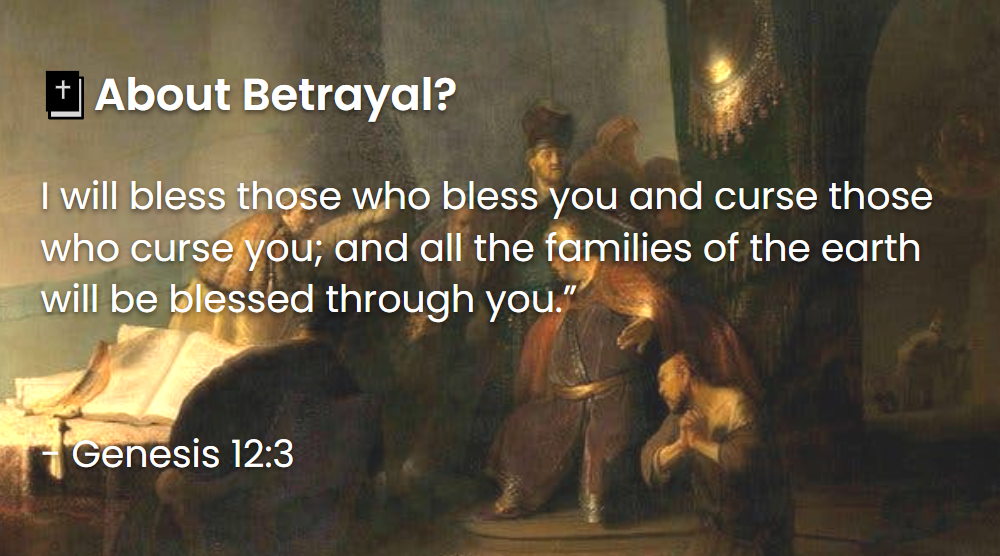 What Does The Bible Say About Betrayal