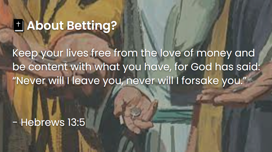 What Does The Bible Say About Betting