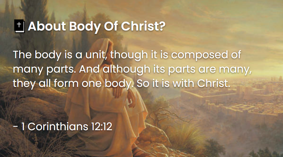 What Does The Bible Say About Body Of Christ