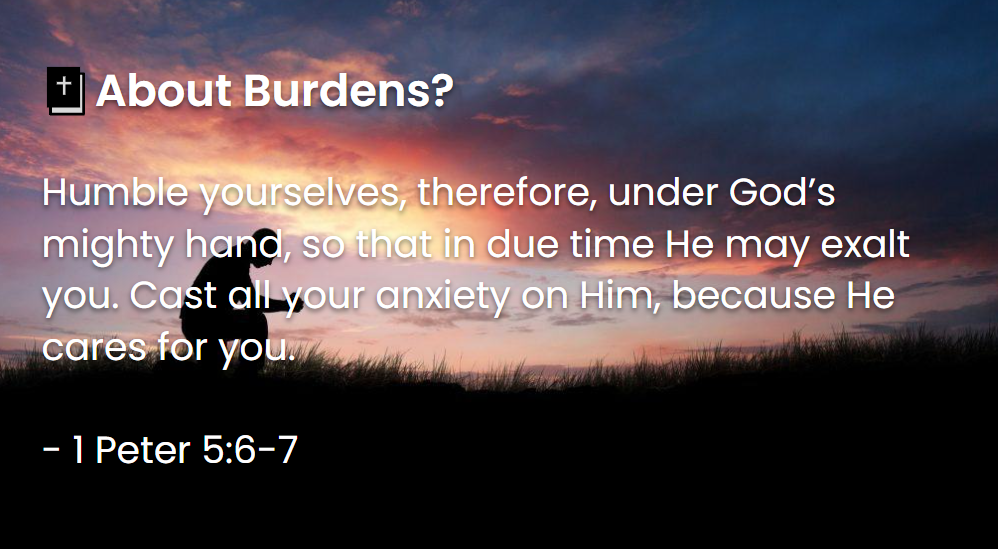 What Does The Bible Say About Burdens
