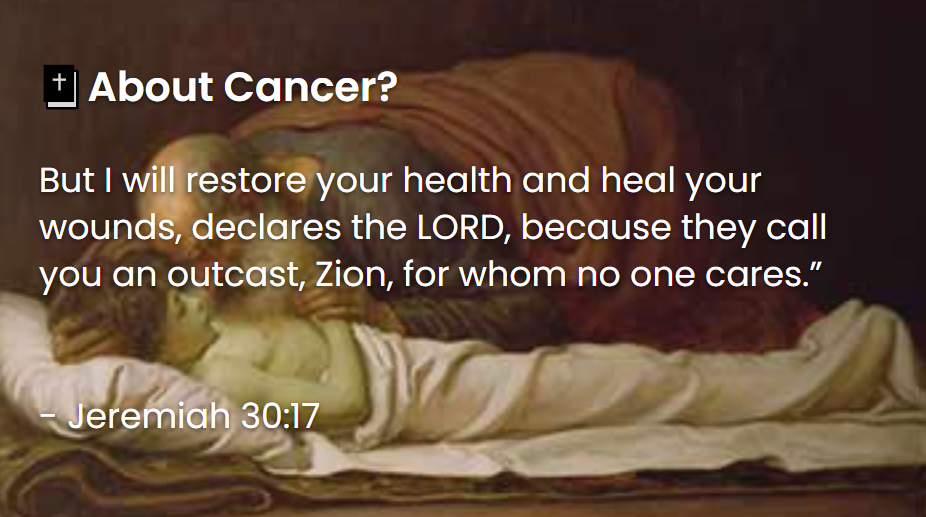 What Does The Bible Say About Cancer