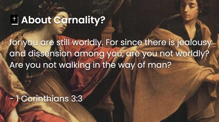 What Does The Bible Say About Carnality