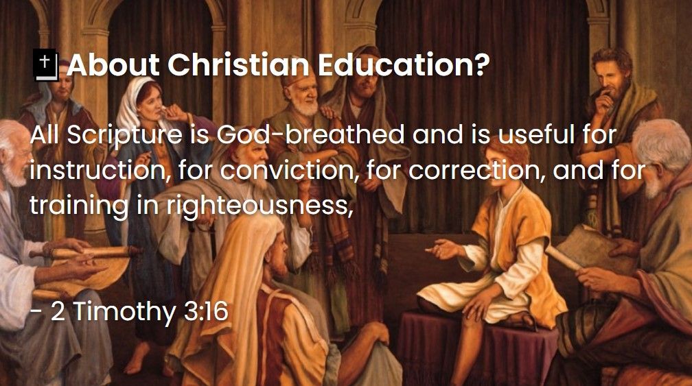 What Does The Bible Say About Christian Education