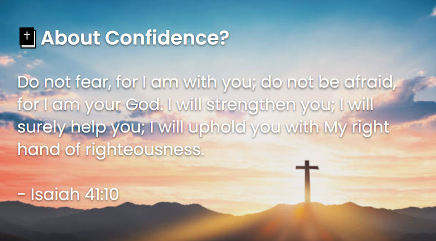 What Does The Bible Say About Confidence