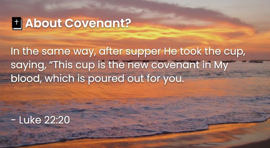 What Does The Bible Say About Covenant