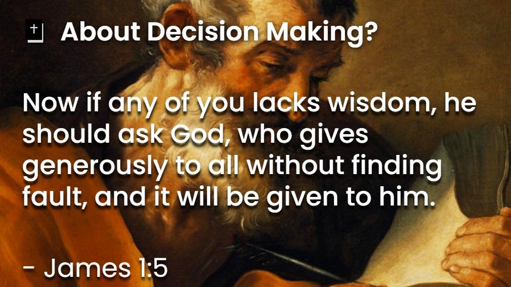 What Does The Bible Say About Decision Making