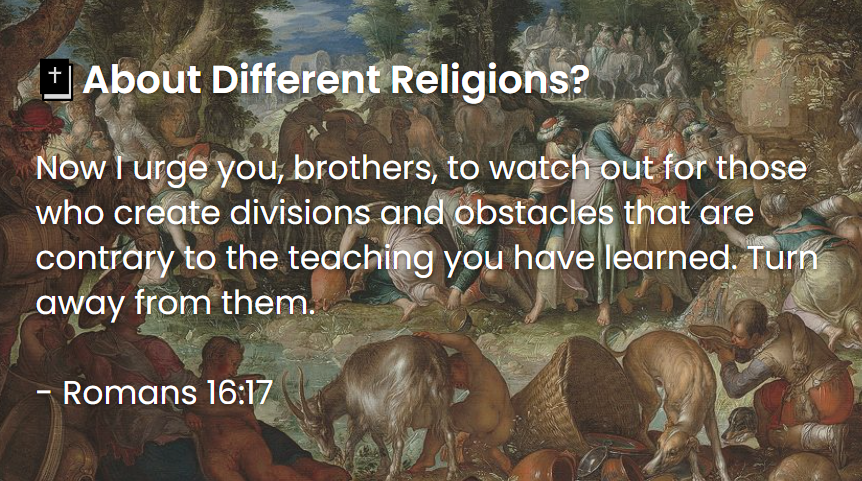 What Does The Bible Say About Different Religions