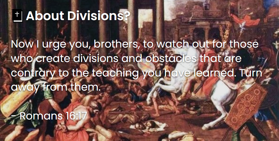 What Does The Bible Say About Divisions