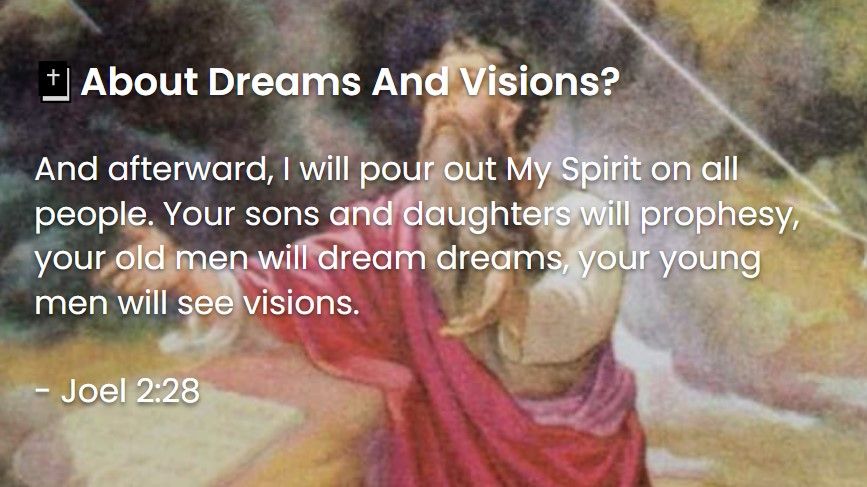 What Does The Bible Say About Dreams And Visions