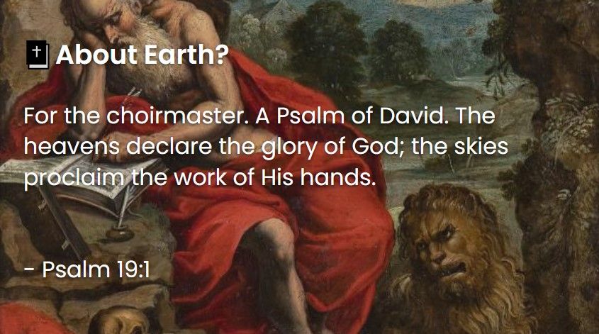 What Does The Bible Say About Earth