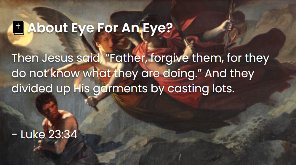 What Does The Bible Say About Eye For An Eye