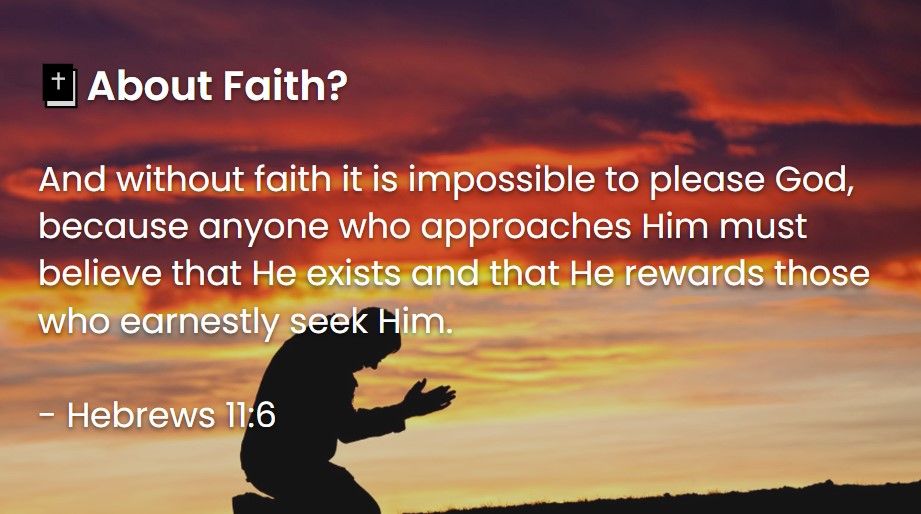 What Does The Bible Say About Faith