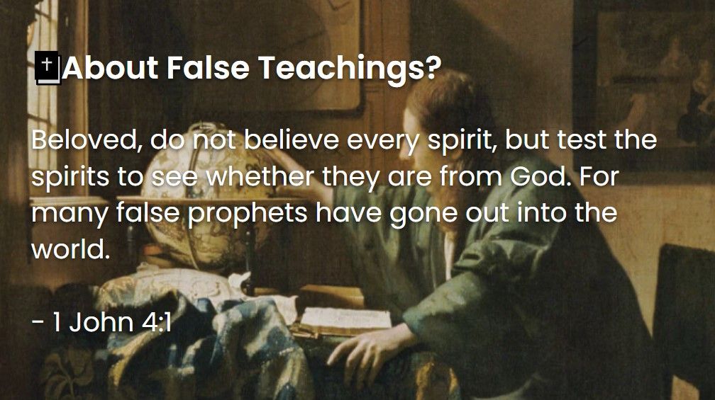 What Does The Bible Say About False Teachings