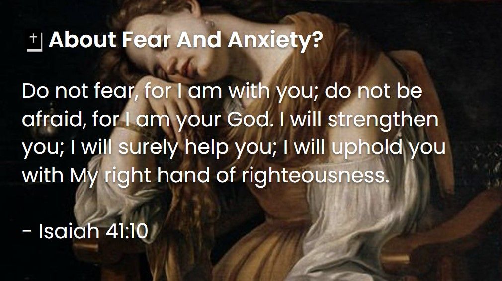 What Does The Bible Say About Fear And Anxiety
