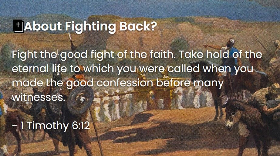 What Does The Bible Say About Fighting Back