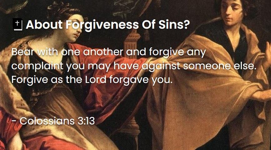 What Does The Bible Say About Forgiveness Of Sins