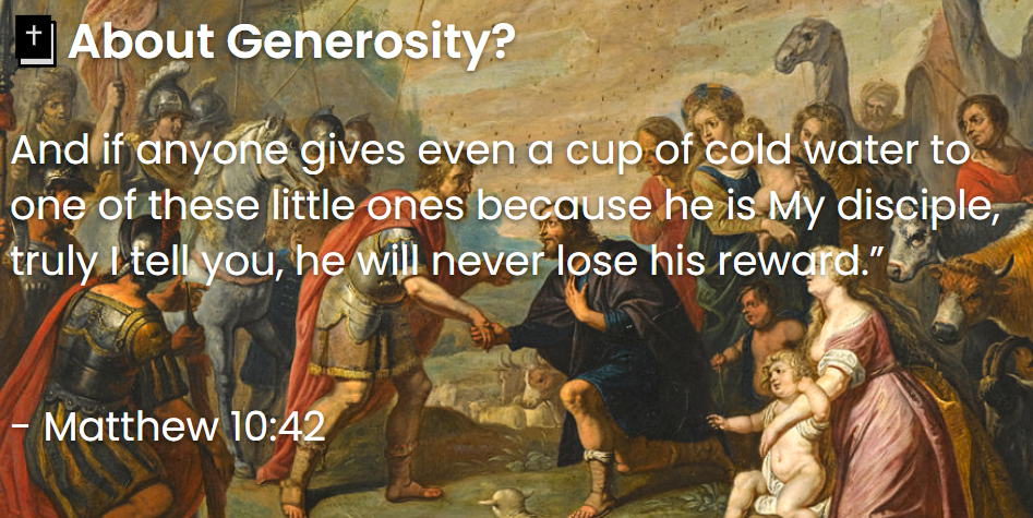 What Does The Bible Say About Generosity