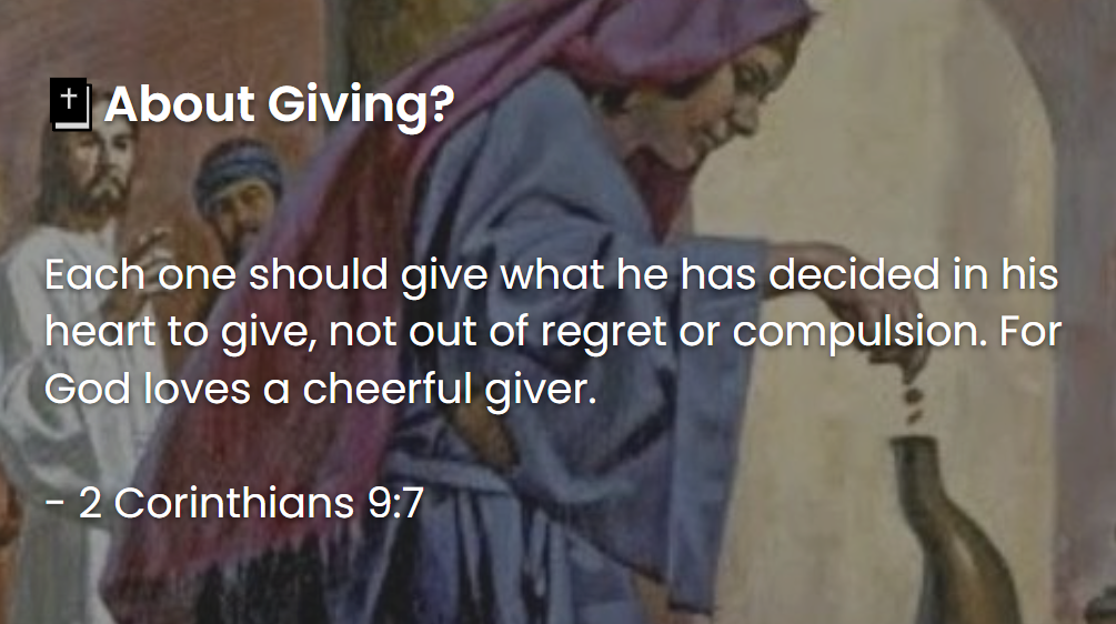 What Does The Bible Say About Giving