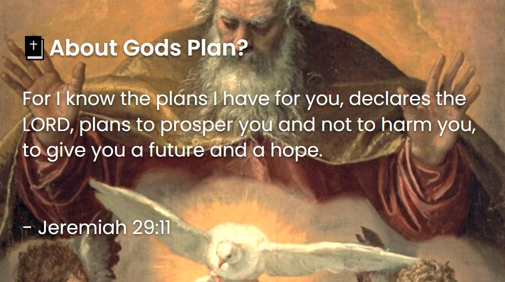 What Does The Bible Say About Gods Plan