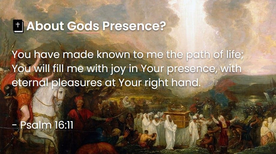 What Does The Bible Say About Gods Presence