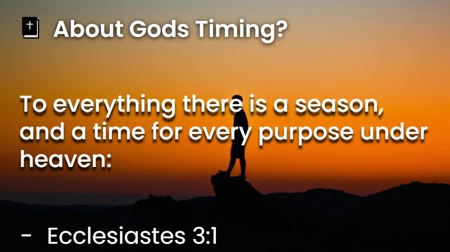 What Does The Bible Say About Gods Timing