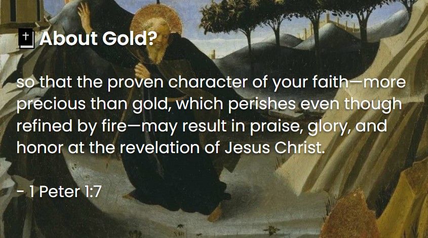 What Does The Bible Say About Gold