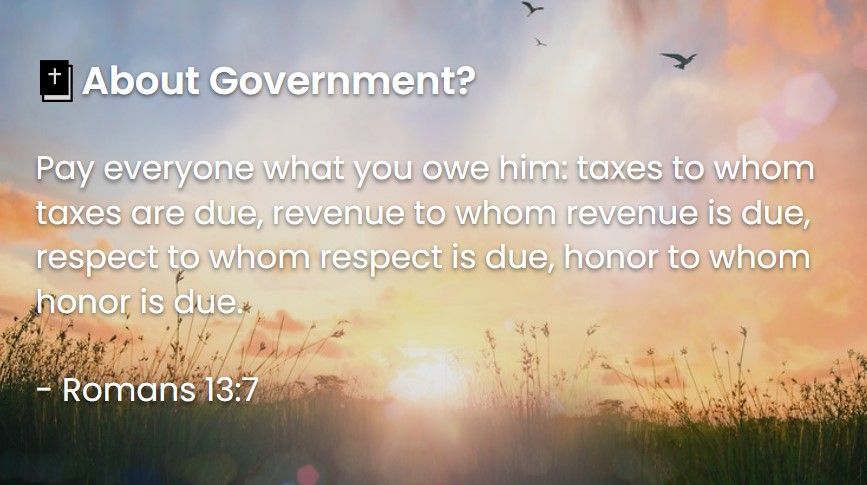 What Does The Bible Say About Government