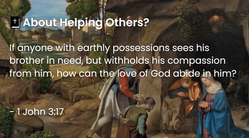 What Does The Bible Say About Helping Others