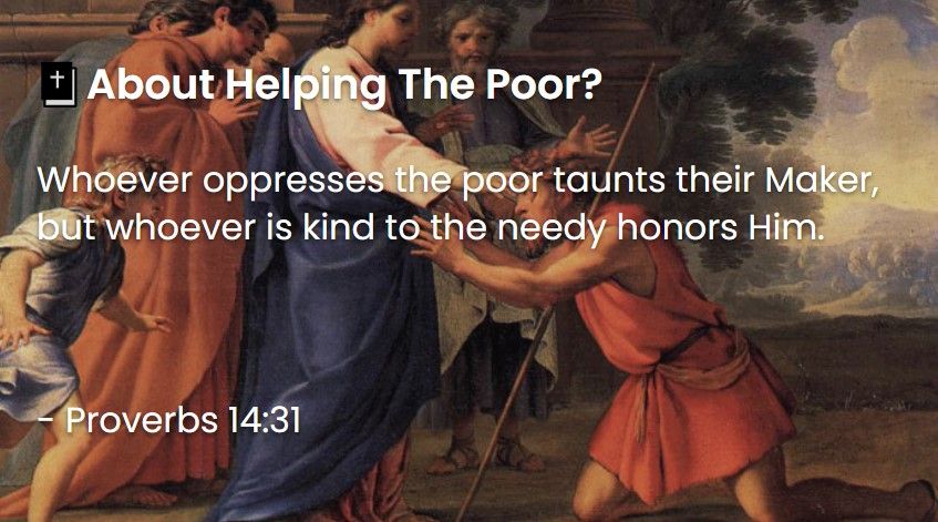 What Does The Bible Say About Helping The Poor