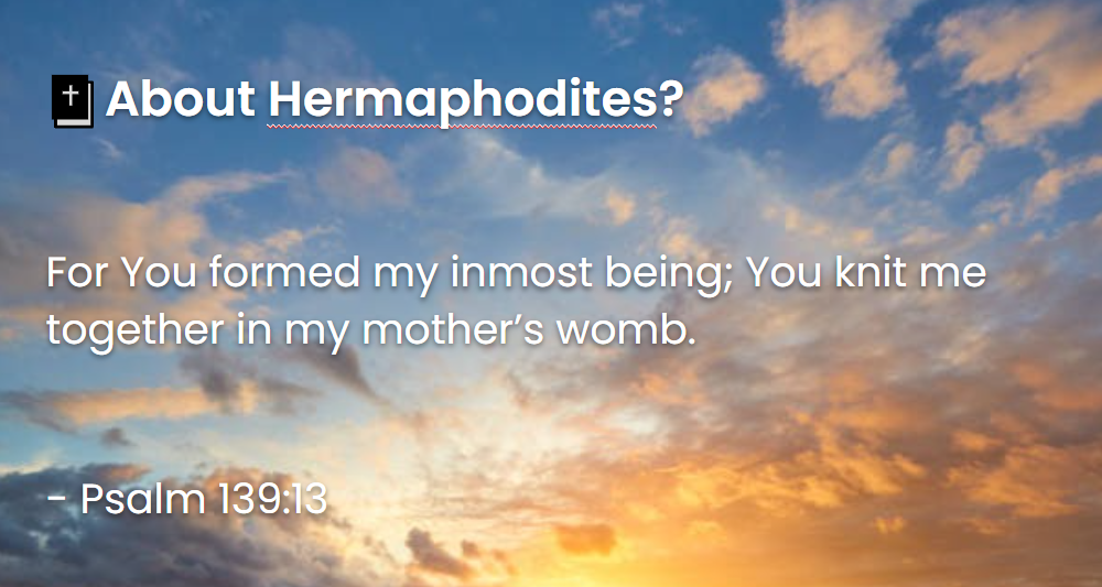 What Does The Bible Say About Hermaphodites