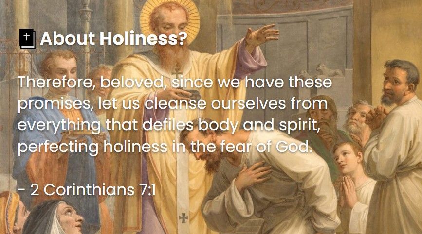 What Does The Bible Say About Holiness