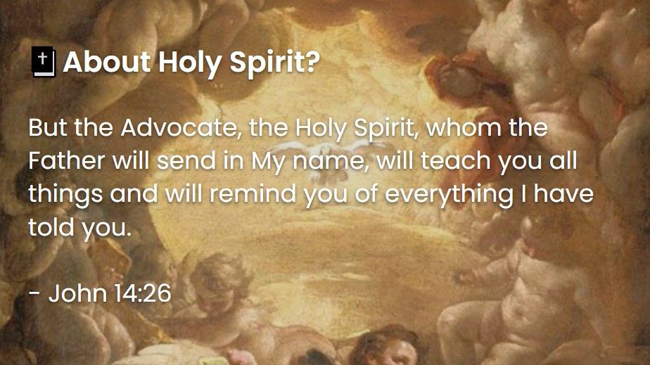 What Does The Bible Say About Holy Spirit