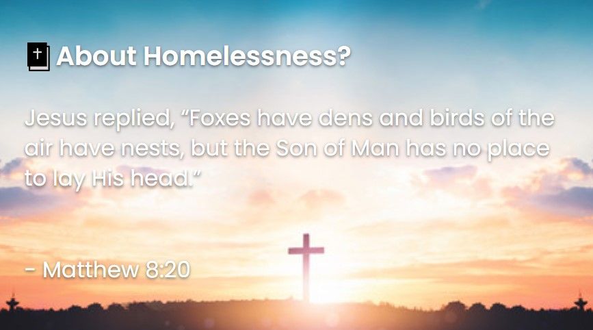 What Does The Bible Say About Homelessness