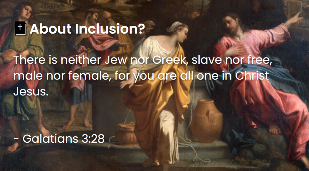 What Does The Bible Say About Inclusion