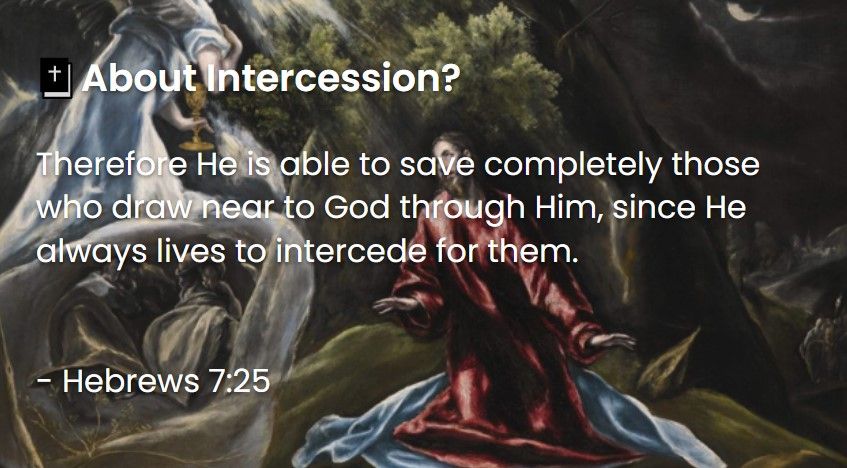 What Does The Bible Say About Intercession