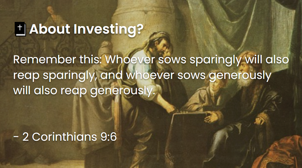What Does The Bible Say About Investing
