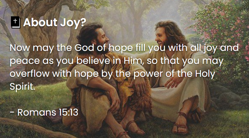 What Does The Bible Say About Joy