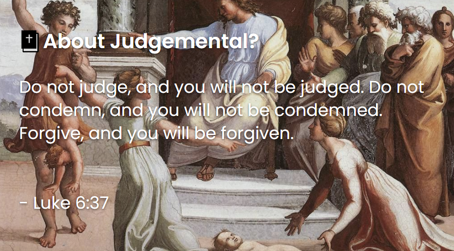 What Does The Bible Say About Judgemental
