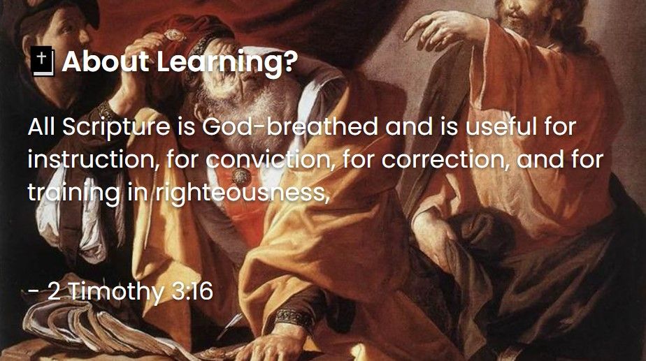What Does The Bible Say About Learning