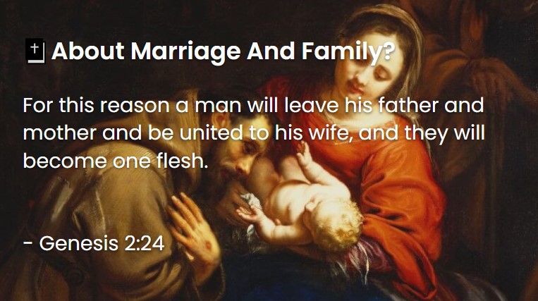 What Does The Bible Say About Marriage And Family