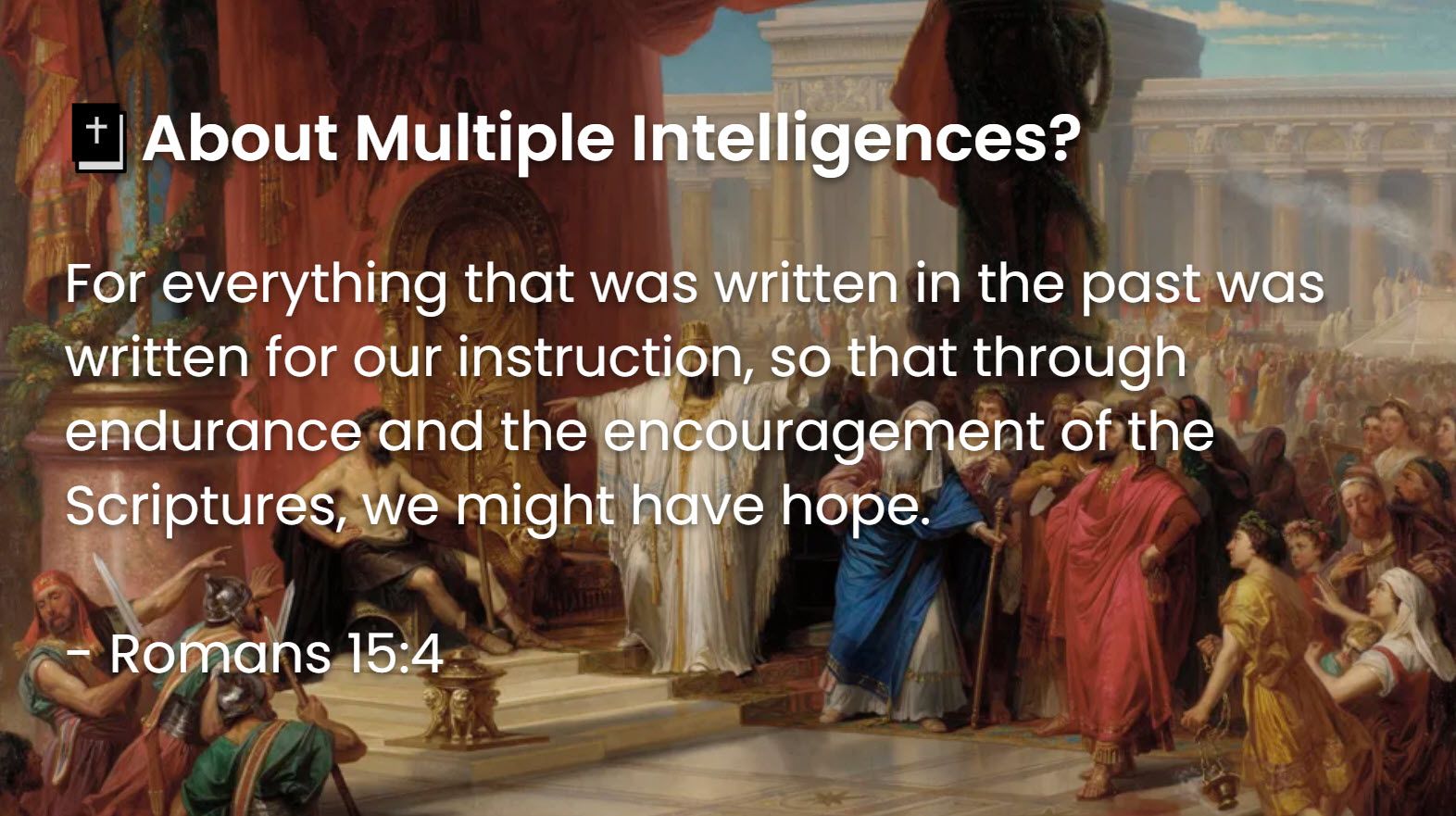 What Does The Bible Say About Multiple Intelligences