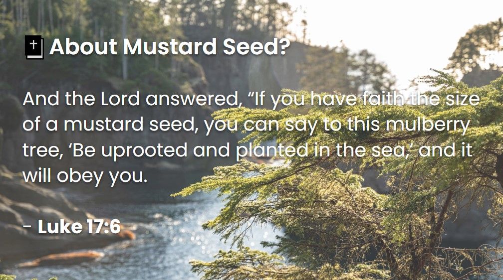 What Does The Bible Say About Mustard Seed